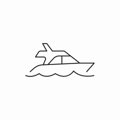 Speed boat marine icon vector sign
