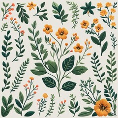 Close-up botanical beauty digital floral arrangement artwork