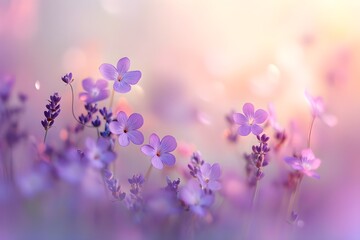 Beautiful and attractive purple flower background illustration