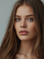 Fototapeta premium a close-up shot of a beautiful model 