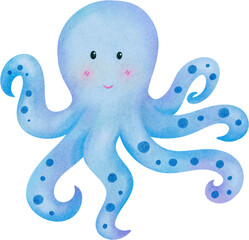 watercolor octopus