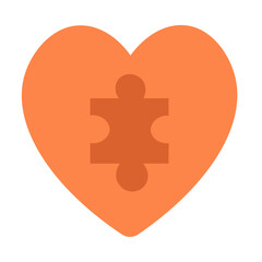 heart as puzzle in doodle style. Elements for decoration design mail posts postcards poster print invitation background backdrop wrapping wallpaper