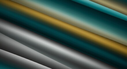 Obraz premium Abstract Teal Gold Gray Diagonal Stripes Background Image