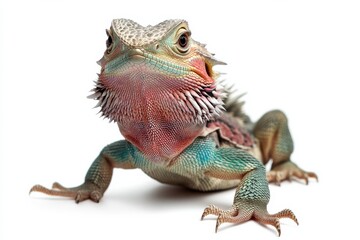 Obraz premium Vibrant Bearded Dragon Close-Up