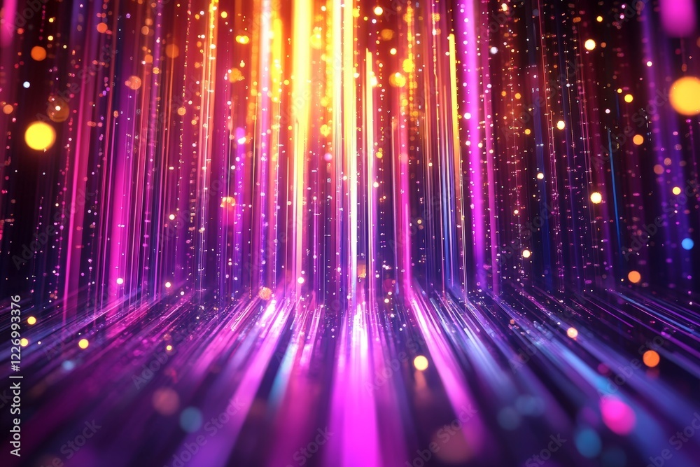 Fototapete vibrant light beams create a dynamic visual display in a colorful abstract setting