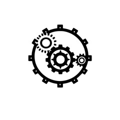 Interlocking Gears: A Mechanical Marvel.  Precisely designed cogs in motion, symbolizing industry, engineering, and technological advancement.