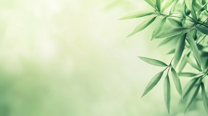 Fototapeta premium Tranquil Green Gradient with Subtle Texture Resembling Peaceful Leaves in Fresh Nature