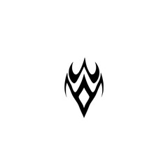 Tribal Tattoo Design: Abstract Black and White Vector Graphic. Perfect for tattoo art, symbol, and design projects. Simple, minimal, and geometric shapes create a modern aesthetic.