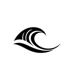 Abstract Wave Design: Minimalist Ocean Vector Icon, Perfect for Branding and Graphic Projects