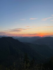 sunset over the mountains