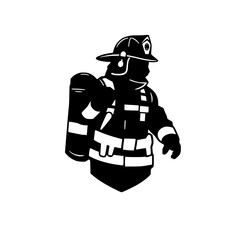 Firefighter: A Symbol of Courage and Protection. This striking image captures the essence of a firefighter's bravery and dedication to saving lives and protecting communities.