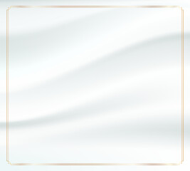 White satin smooth fabric abstract background space for banner, brocure, business card, selling products, backdrop, wallpaper, background and text. Vector illustration.