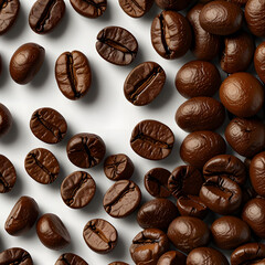 coffee beans on transparent background