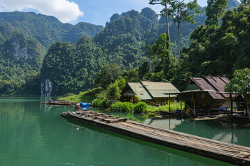 Khao Sok National Park, jungle and rock formations. Province Surat Thani, Thailand
