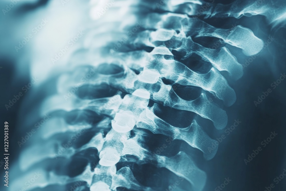 Poster detailed view of human spine providing insight into anatomy and structure relevant for medical study