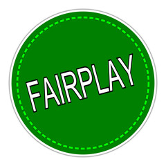 Fairplay sticker on white background - illustration