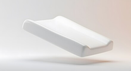 Modern White Baby Changing Mat: Minimalist Design for Nursery