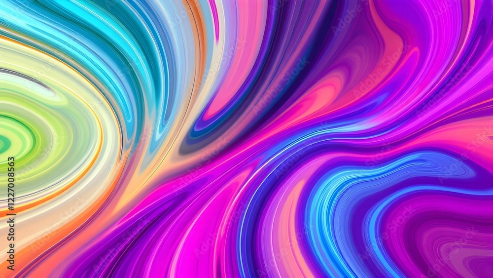 Poster An abstract swirl of vibrant colors creates a dynamic and mesmerizing background, perfect for adding a splash of energy to any project
