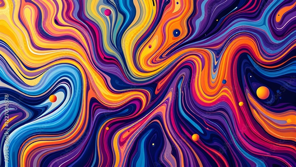 Aufkleber An abstract swirl of vibrant colors creates a dynamic and mesmerizing background, perfect for adding a splash of energy to any project