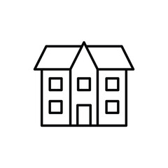 house icon vector building sign school logo