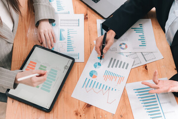 Office infographic business meeting insights analysis