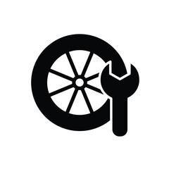 Obraz premium tire repair icon vector auto service sign