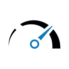 Speedometer performance accelerate meter icon.	