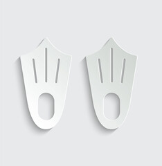 flippers icon vector swim sign