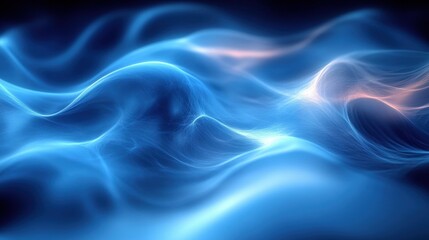 Ethereal abstract waves of light in motion with ambient glowing colors