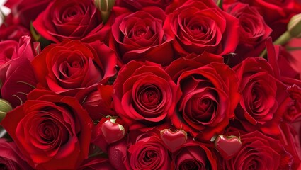 Red roses, Natural and fresh red roses flowers pattern bouquet