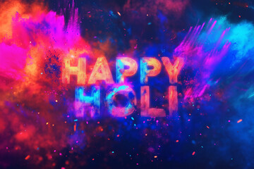 A vibrant collection of Holi-themed background featuring colorful powder splashes, rangoli, neon effects, watercolor textures, and festive elements, all including the bold text "HAPPY HOLI" 