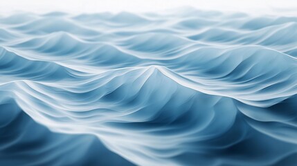 Obraz premium Abstract waves of blue and white, a gentle rhythmic flow on a soft serene horizon