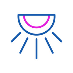 Simple Graphic of a Light Source With Line Rays