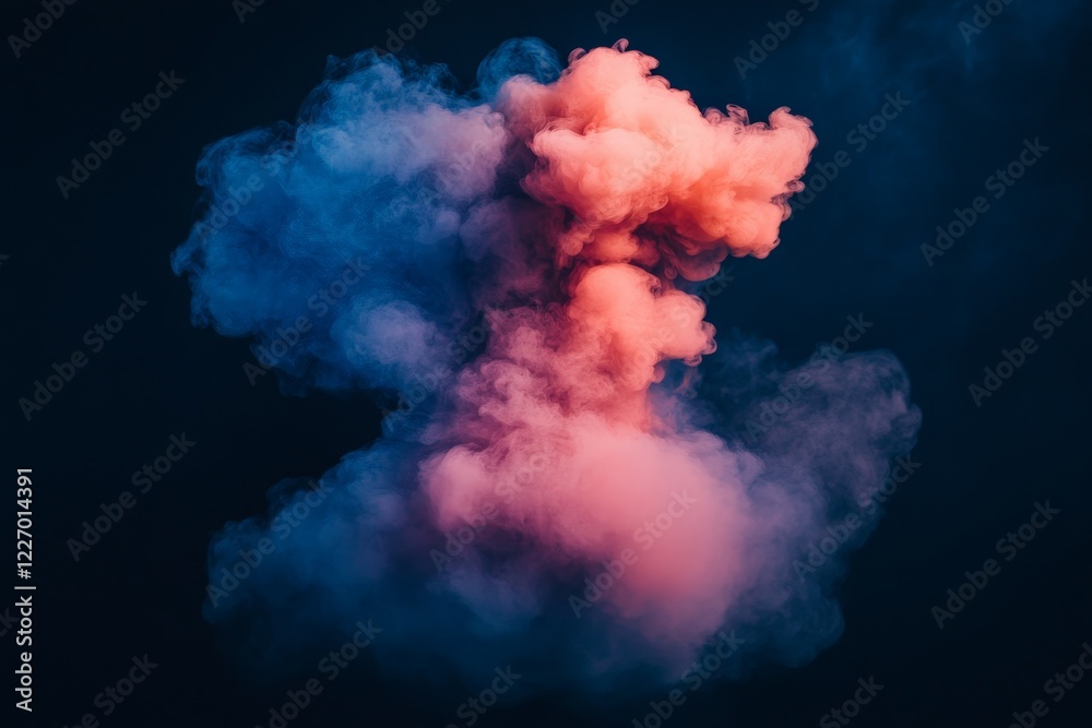 Aufkleber colorful smoke clouds swirl in the air creating an artistic display