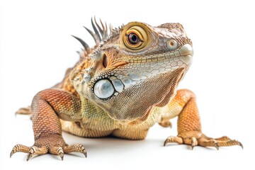 Close-up of a vibrant iguana