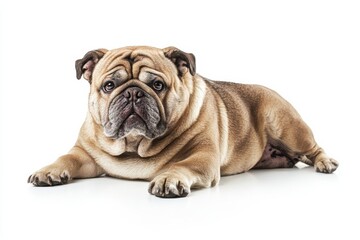 Obraz premium Adorable fawn Bulldog relaxing.