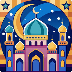 Elegant Ramadan Kareem Greeting Vector