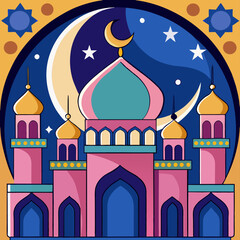 Elegant Ramadan Kareem Greeting Vector