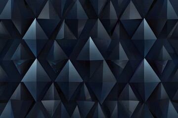 abstract blue background in dark navy blue colors with layers of white diamond and triangle shapes in transparent design Generative AI
