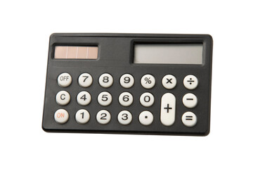 Simple calculator isolated on transparent background