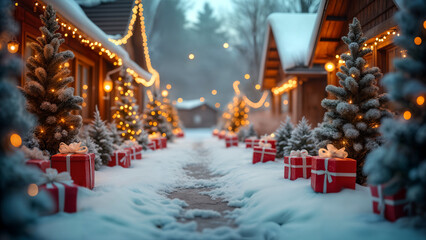 Charming Christmas Decorations in a Winter Wonderland