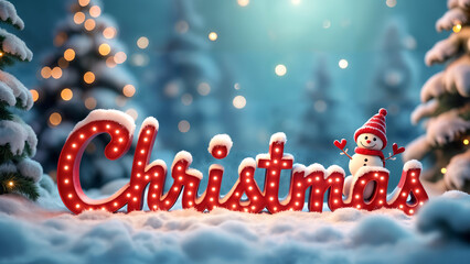 Charming Christmas Scene with Decorated Trees