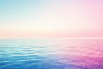 Obraz premium Sunrise Over Lake Gradient: A serene lake with a sky transitioning from pale pink at the horizon to deep blue at the top.