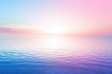 Obraz premium Sunrise Over Lake Gradient: A serene lake with a sky transitioning from pale pink at the horizon to deep blue at the top.