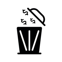 Money  waste trash icon.