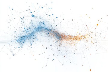 Obraz premium Colorful abstract representation of digital data flow in a technology-inspired design