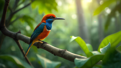 Obraz premium Royal Flycatcher in Tropical Habitat