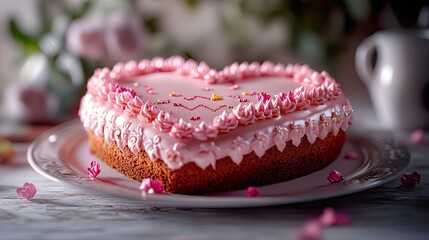 Sweetest Heart-Shaped Cake with Personalized Message: Perfect for Valentine's Day, birthdays, or anniversaries. Deliciously decorated, romantic, and  