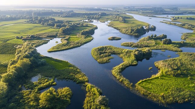 Biesbosch National Park in Noord-Brabant Province, Holland
