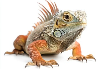 Obraz premium Vibrant Green Iguana Close-Up